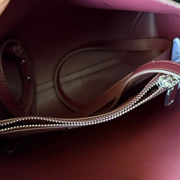 Mango Deep Red Shoulder Bag - Picture 3 of 8